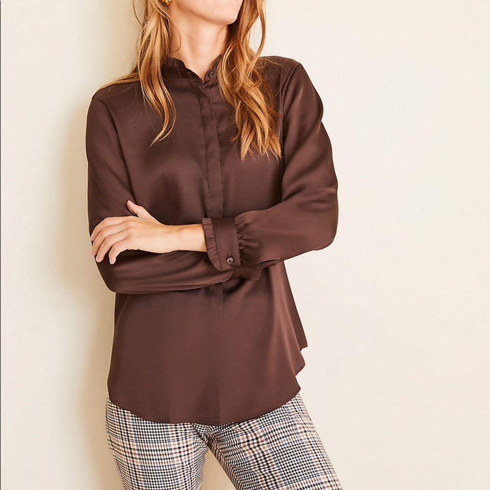 Ann Taylor Ruffle Blouse